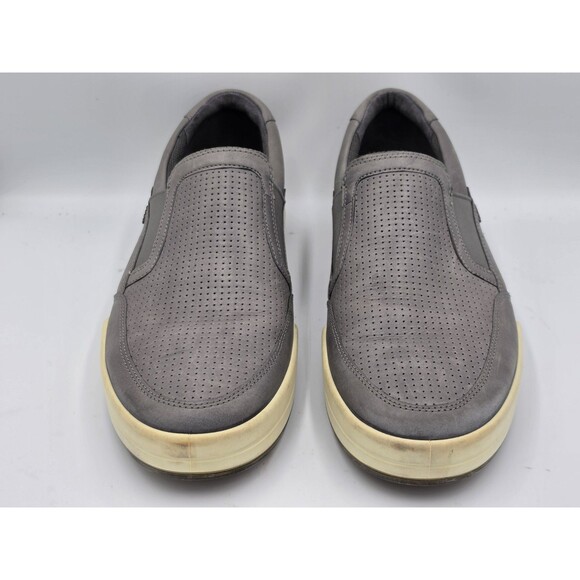 ECCO Mens Jack Performance Slip On Loafers Gray Leather Shoes Size 13 EU 47 main image 4